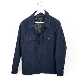 Banana Republic Men’s Navy Moleskin Long-Sleeve Shacket Jacket M-356 Sz L